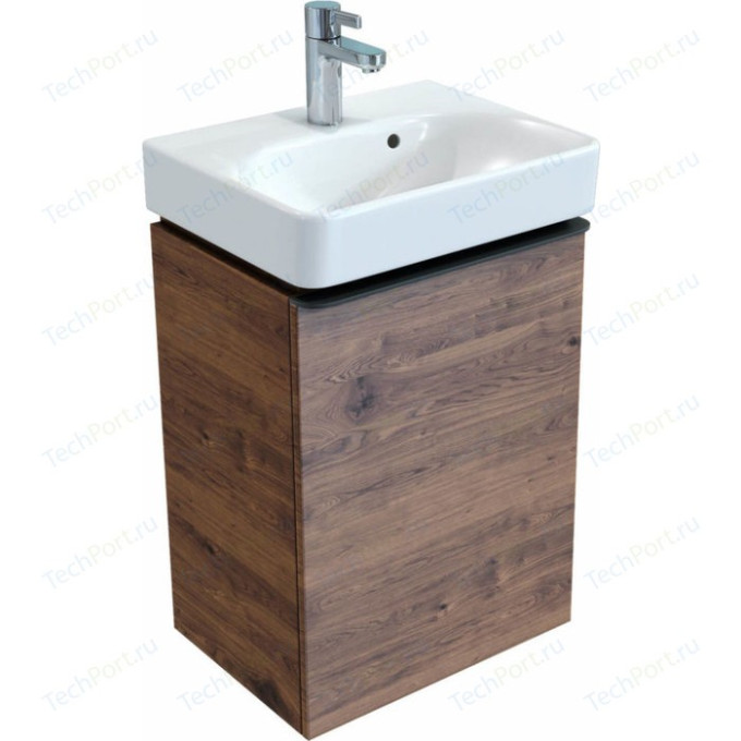 Тумба с раковиной GEBERIT SMYLE SQUARE 45 500,351.JR.1+500.222.01.1 пекан левый