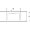 Встраиваемая раковина GEBERIT ONE 500.396.01.3 105 см заслонка белый блестящий
